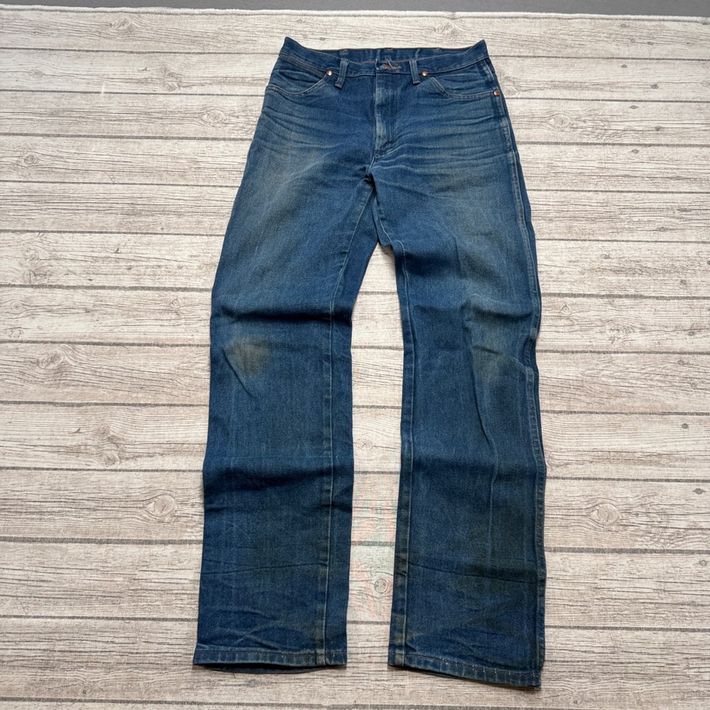 Y2K Wrangler Jeans Men's 31x34 Blue Cowboy Cut Straight Leg Cotton Denim Utility